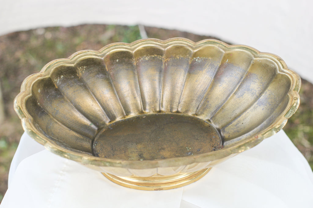 Scalloped Brass Bowl