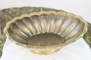 Scalloped Brass Bowl