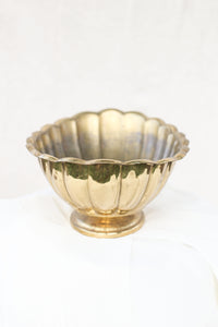Scalloped Brass Bowl