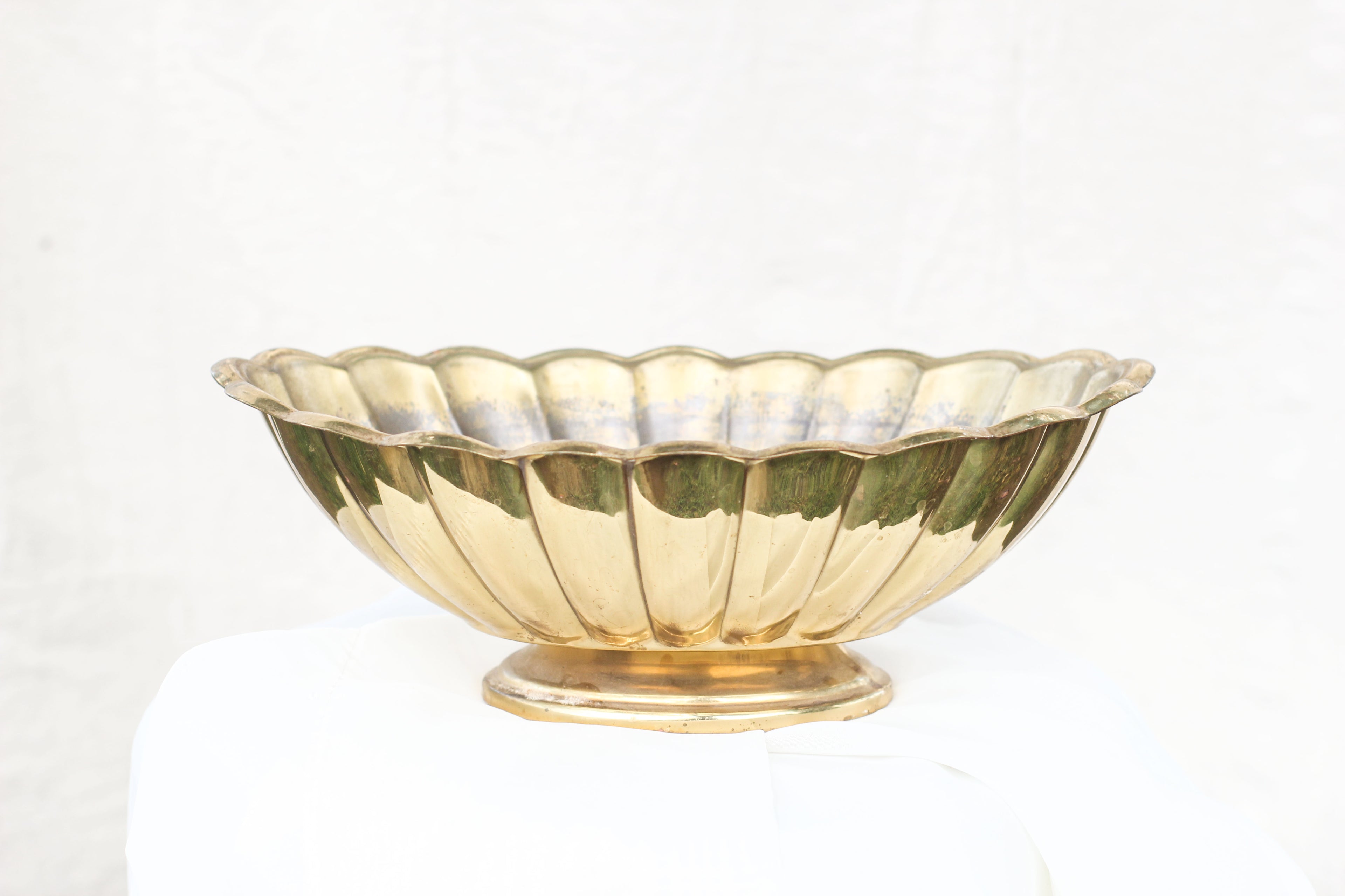 Scalloped Brass Bowl