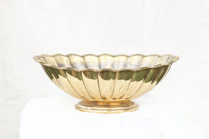 Scalloped Brass Bowl