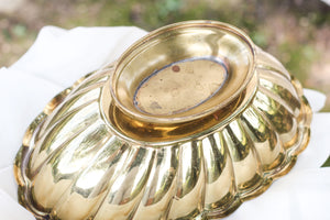 Scalloped Brass Bowl