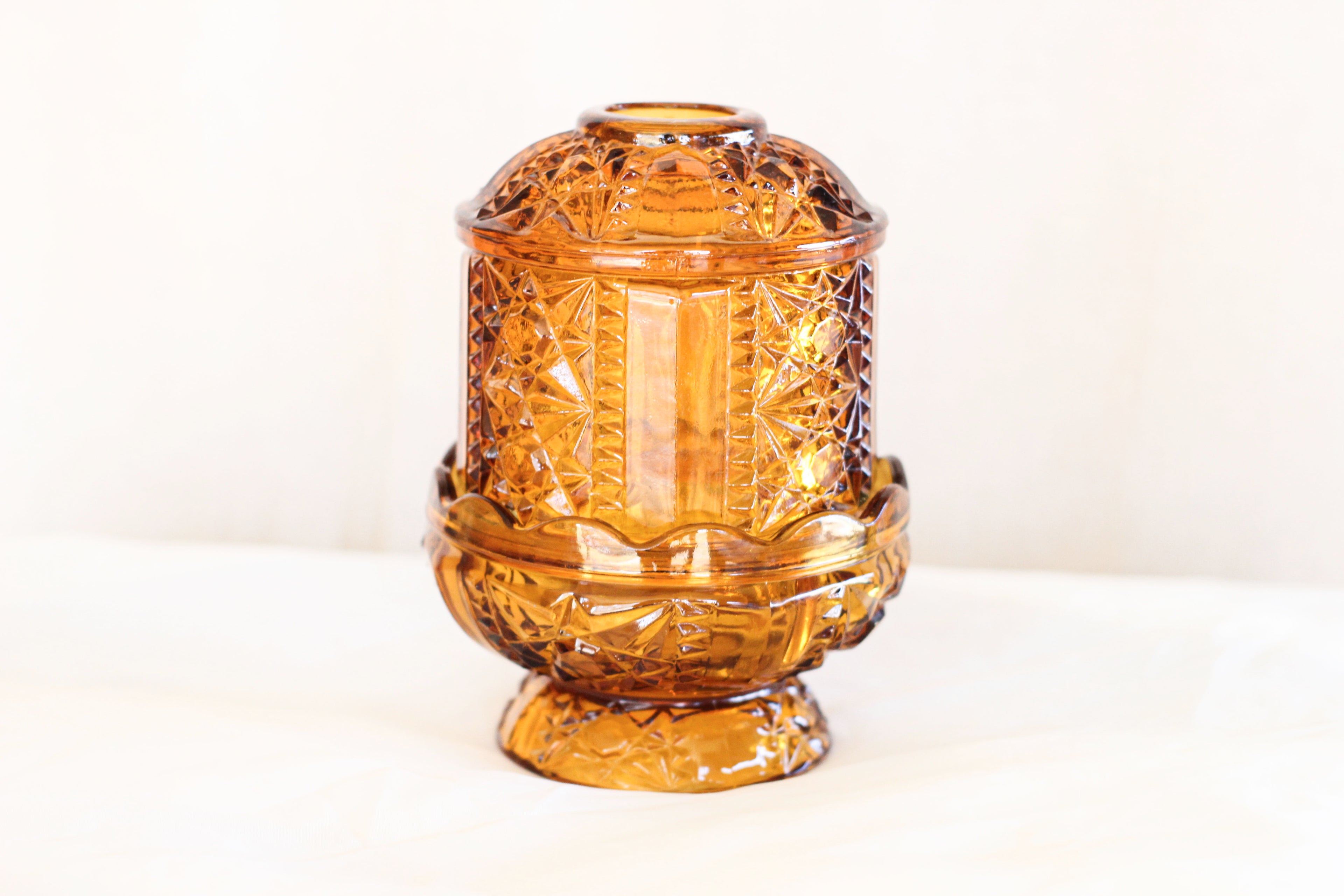 Amber Glass Fairy Lamp