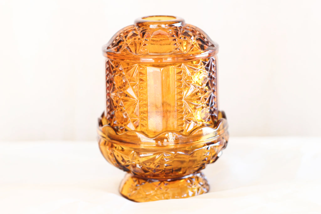 Amber Glass Fairy Lamp