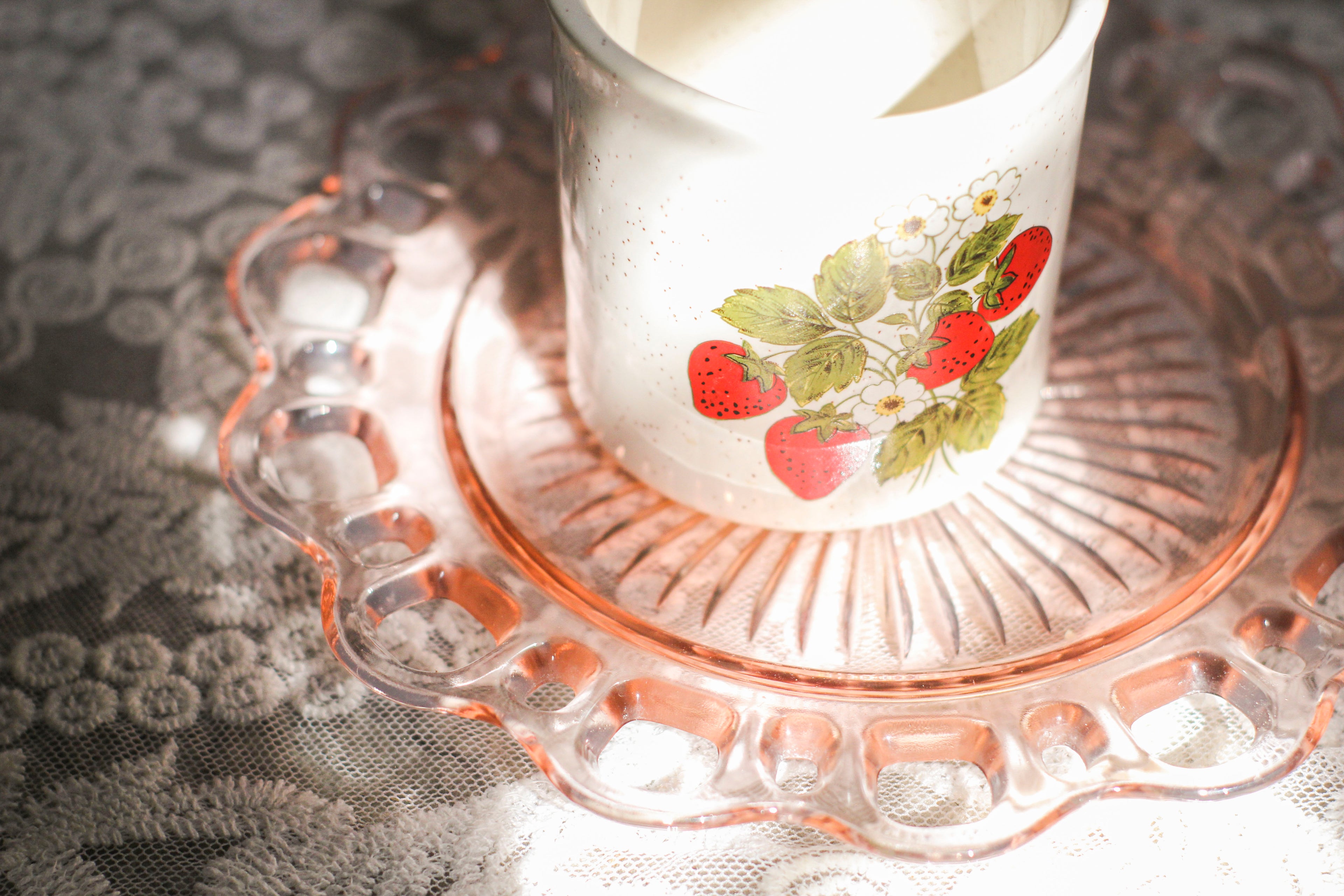 Vintage Strawberry Cup