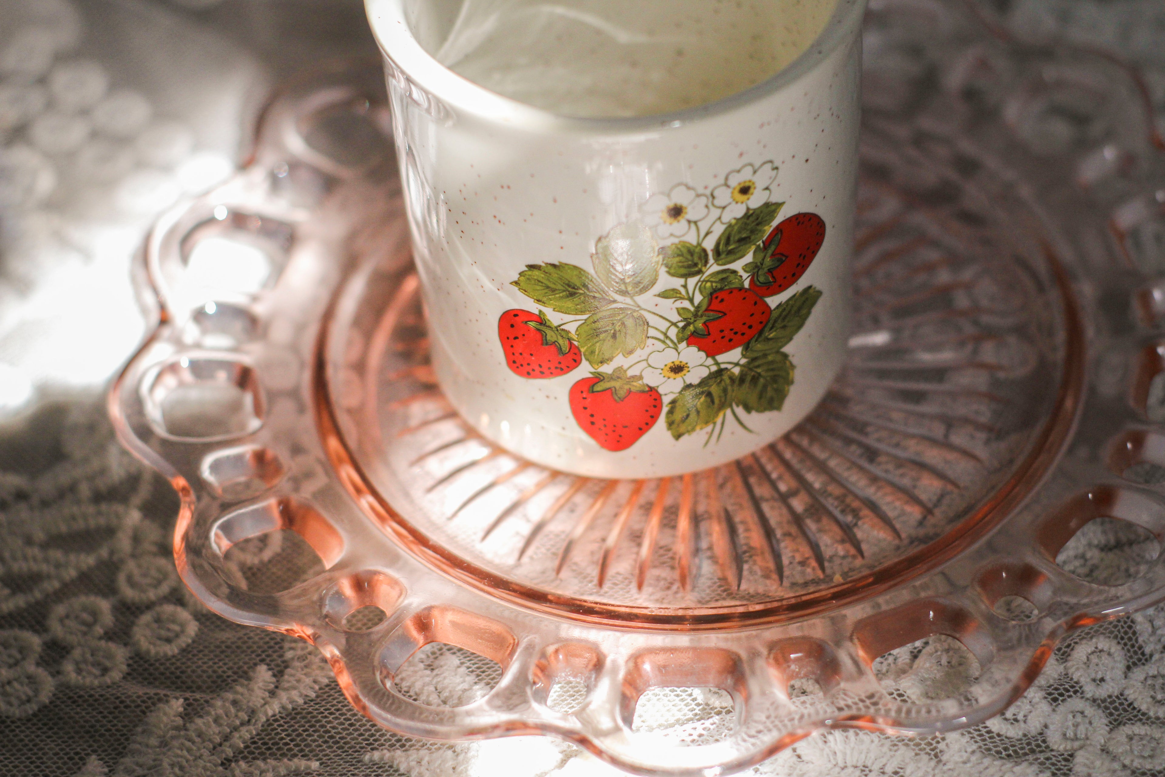 Vintage Strawberry Cup