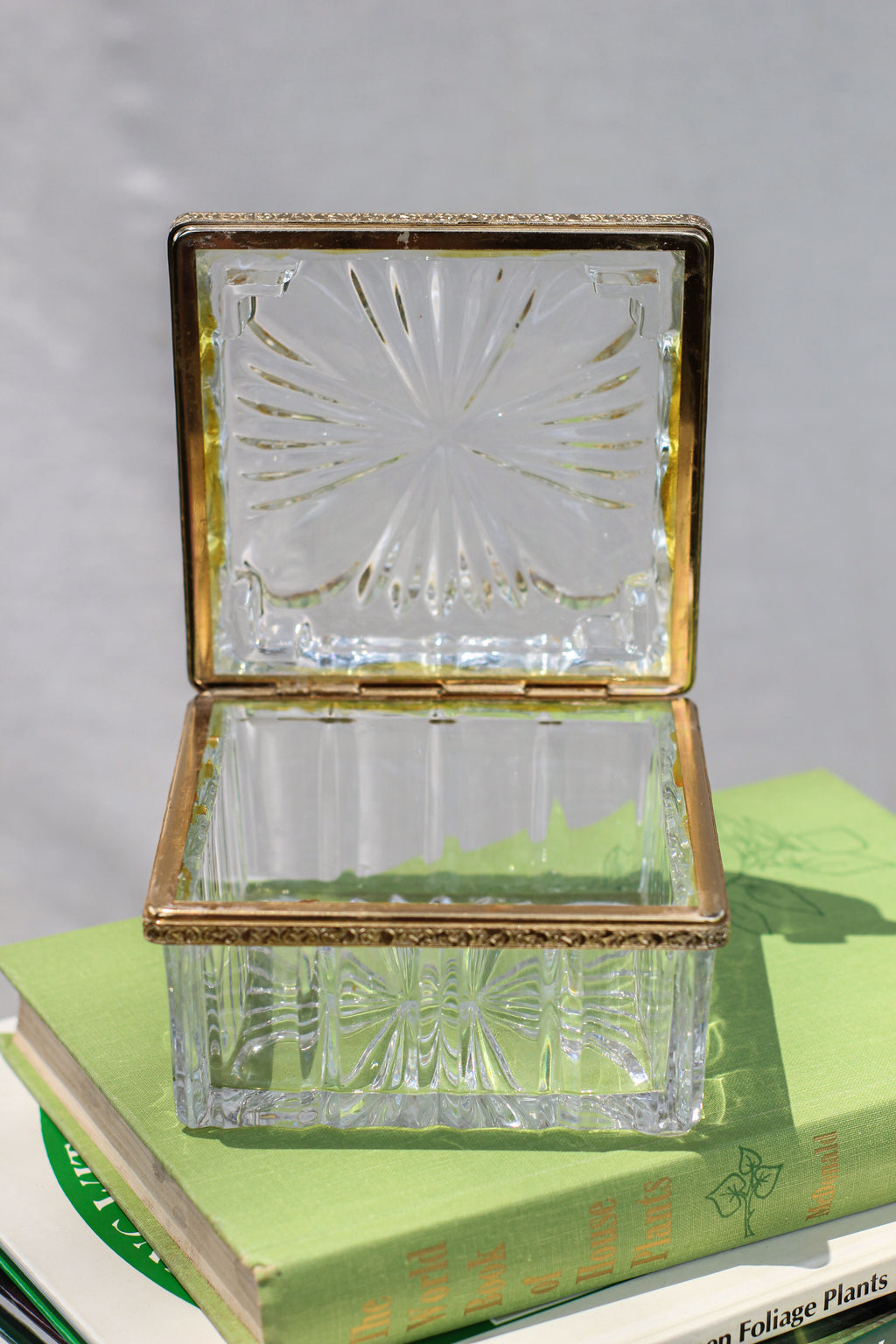 Glass and Gold Trinket Box