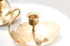 Pair of Vintage Brass Swan Candle Holders
