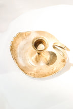 Pair of Vintage Brass Swan Candle Holders
