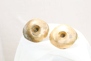 Pair of Vintage Brass Swan Candle Holders