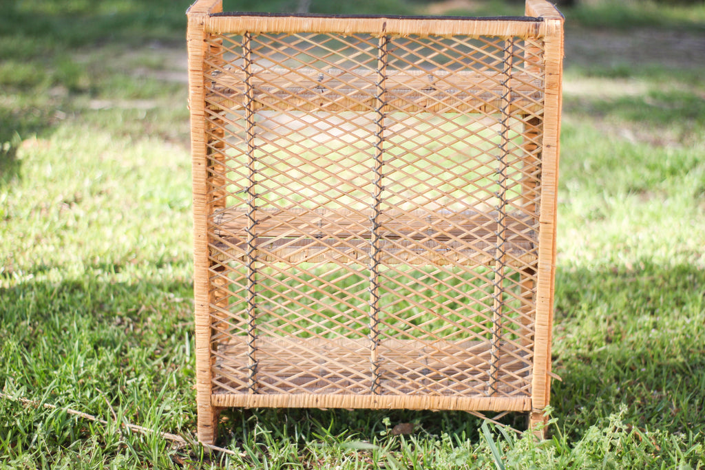 Three Tier Wicker Shelf