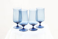 Set of Four Blue Glasses