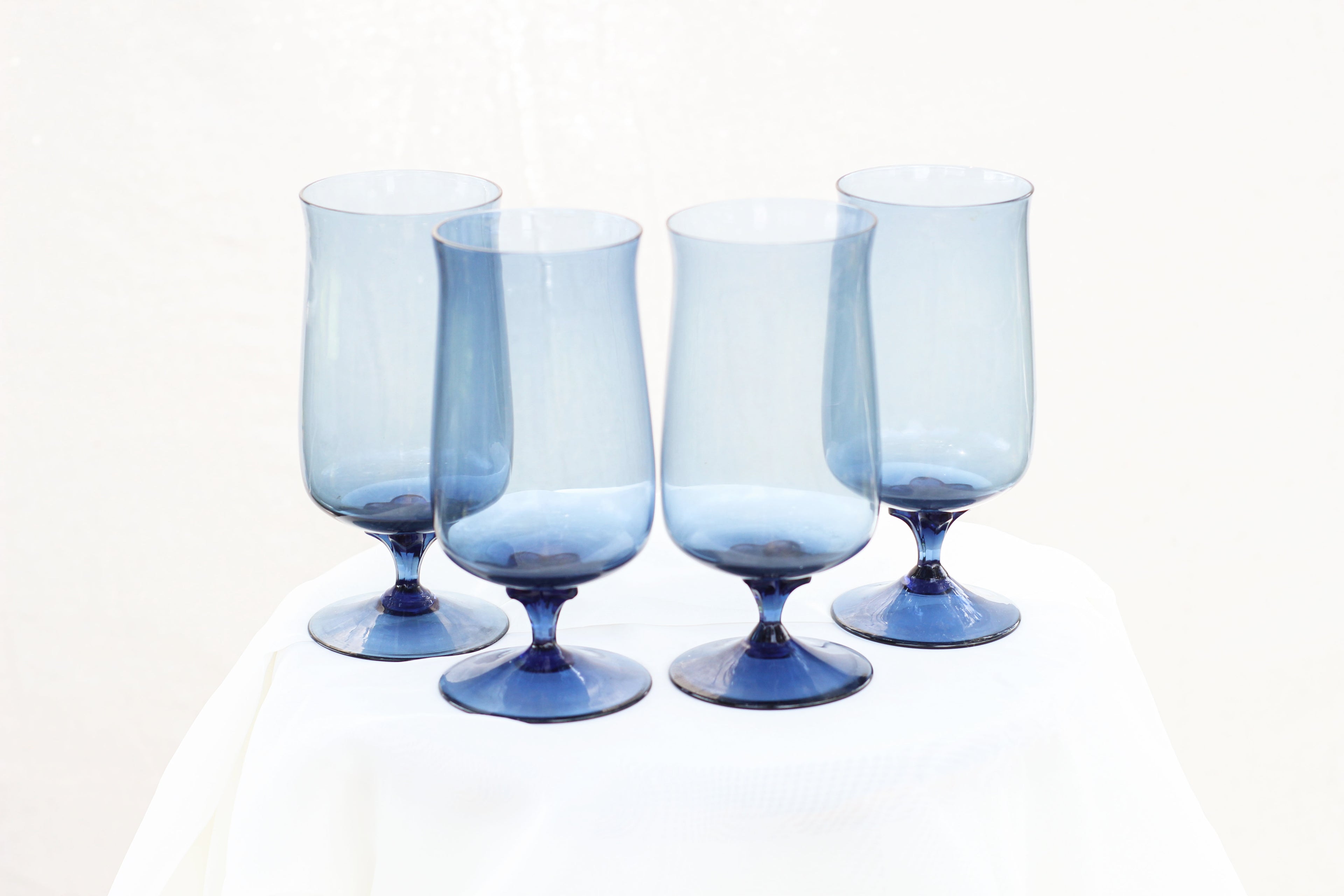 Set of Four Blue Glasses