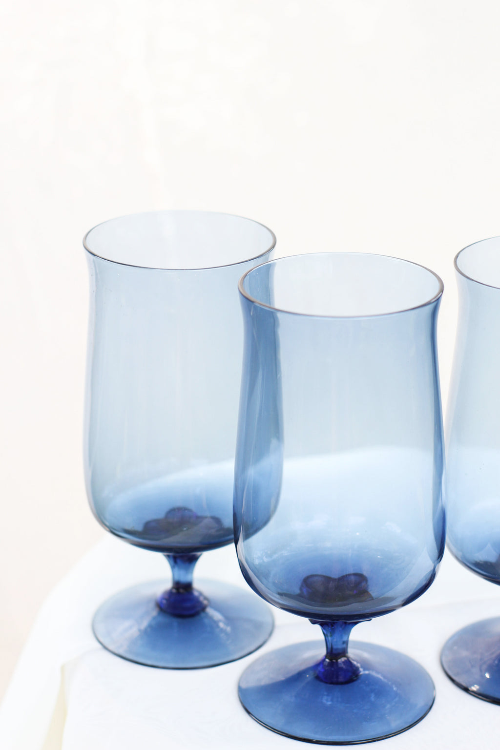 Set of Four Blue Glasses