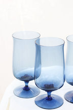 Set of Four Blue Glasses