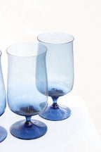 Set of Four Blue Glasses