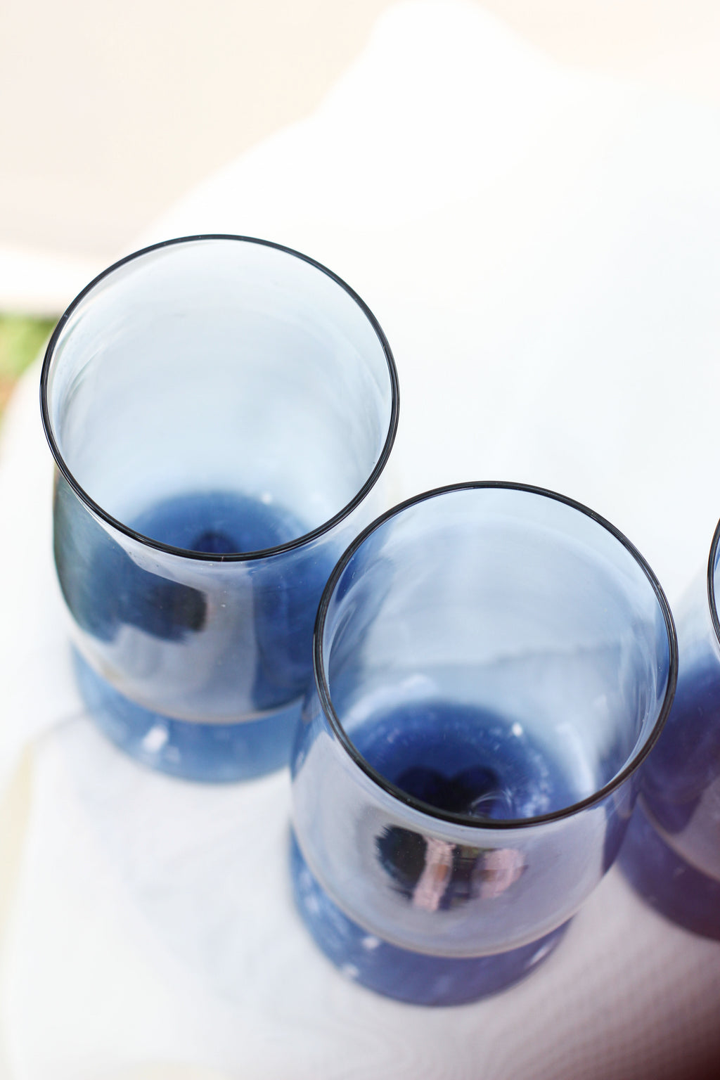 Set of Four Blue Glasses