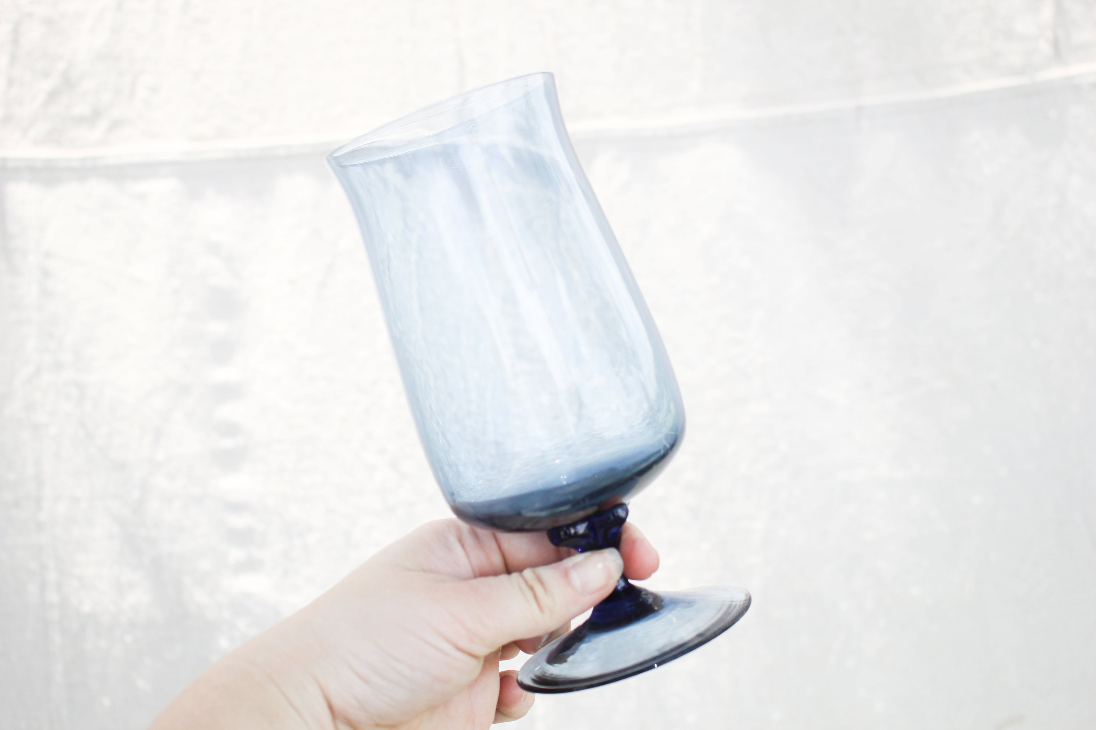 Set of Four Blue Glasses