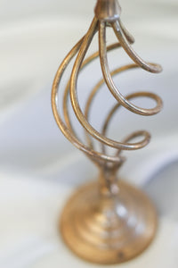 Pair of Swirling Brass Candle Holders