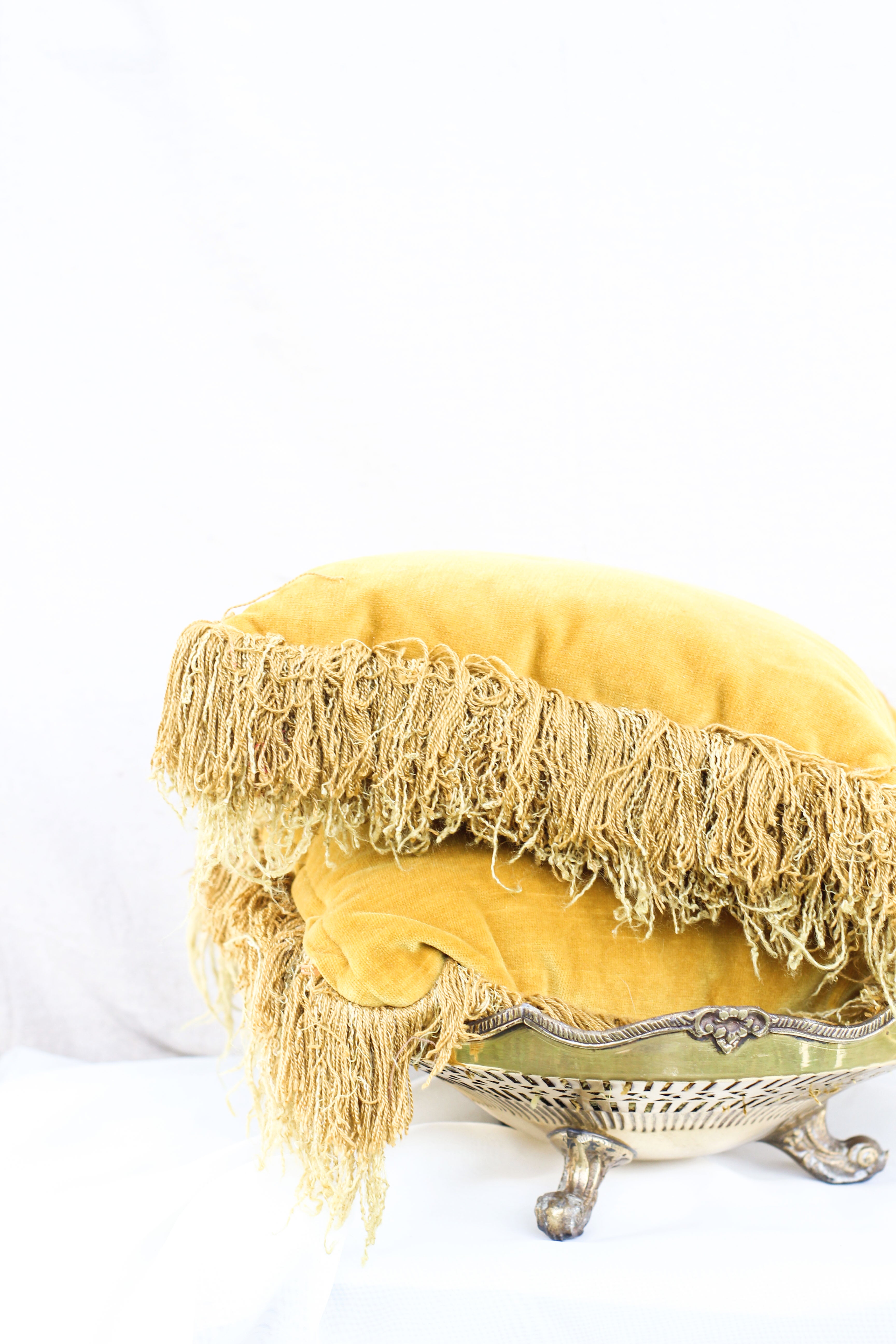 Pair of Mustard Yellow Throw Pillows