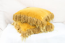 Load image into Gallery viewer, Pair of Mustard Yellow Throw Pillows
