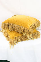 Pair of Mustard Yellow Throw Pillows