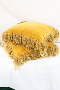 Pair of Mustard Yellow Throw Pillows