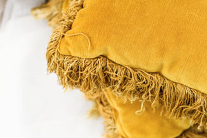 Pair of Mustard Yellow Throw Pillows