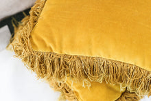 Load image into Gallery viewer, Pair of Mustard Yellow Throw Pillows
