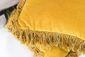 Pair of Mustard Yellow Throw Pillows