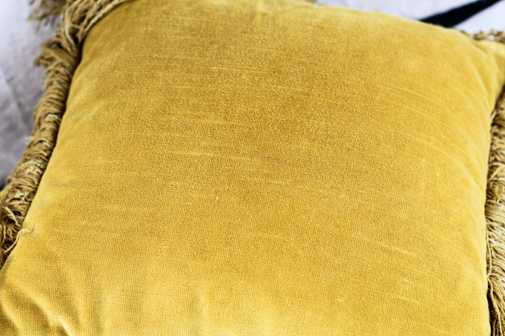 Pair of Mustard Yellow Throw Pillows