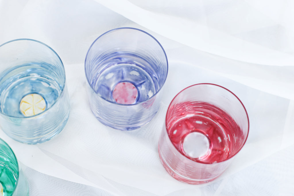 Rainbow Colored Glass Set