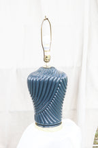 Navy Blue Art Deco Lamp