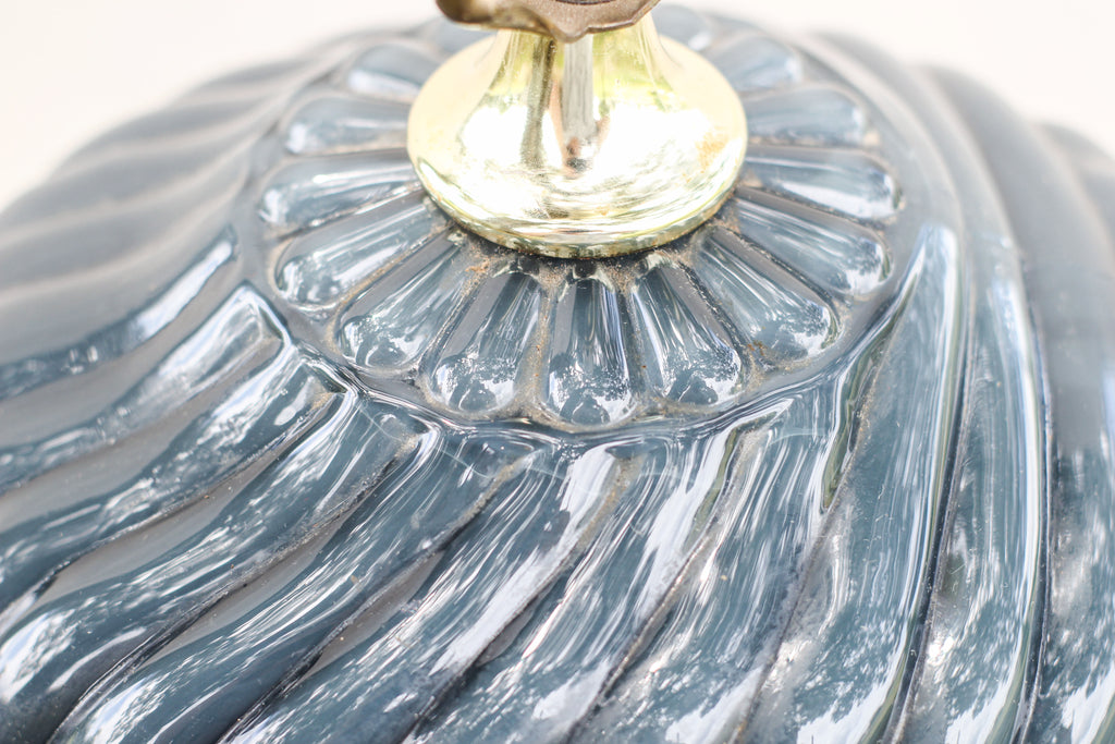 Navy Blue Art Deco Lamp