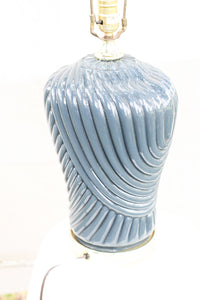 Navy Blue Art Deco Lamp