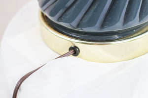 Navy Blue Art Deco Lamp