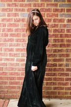 Green Velvet Floor Length Gown