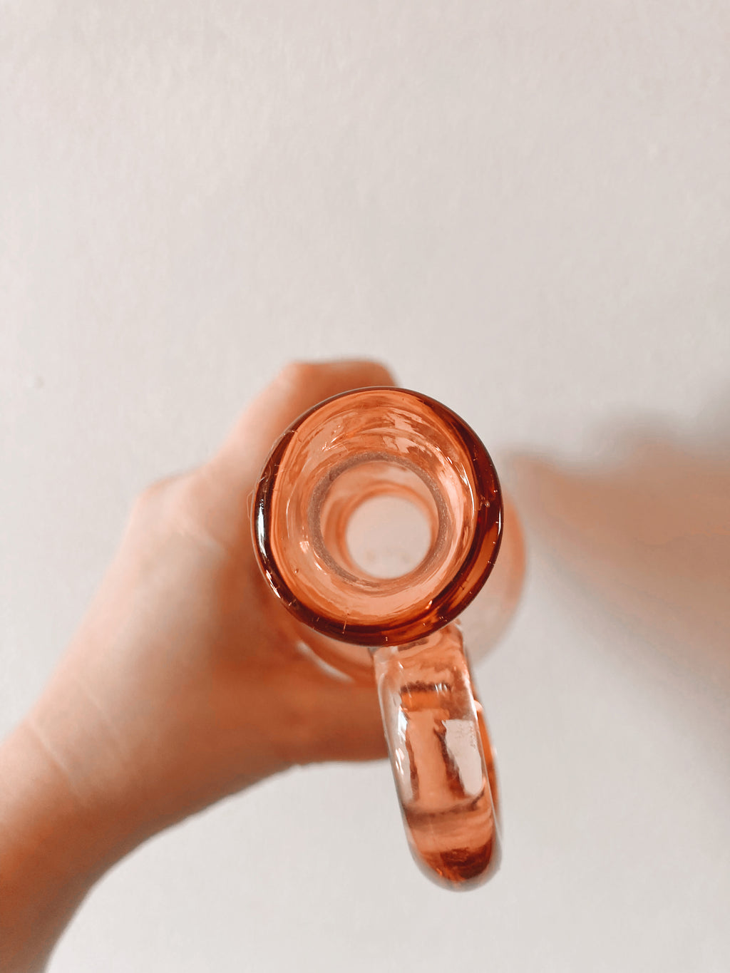 Little Pink Glass Pitcher