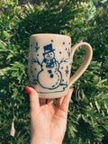 Stoneware Snowman Mug
