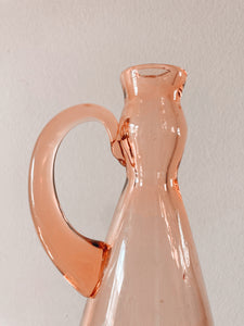 Little Pink Glass Pitcher
